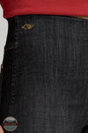 Wrangler 112370416 Lainey Wilson Pull On Bell Bottom Jeans in black, waist logo