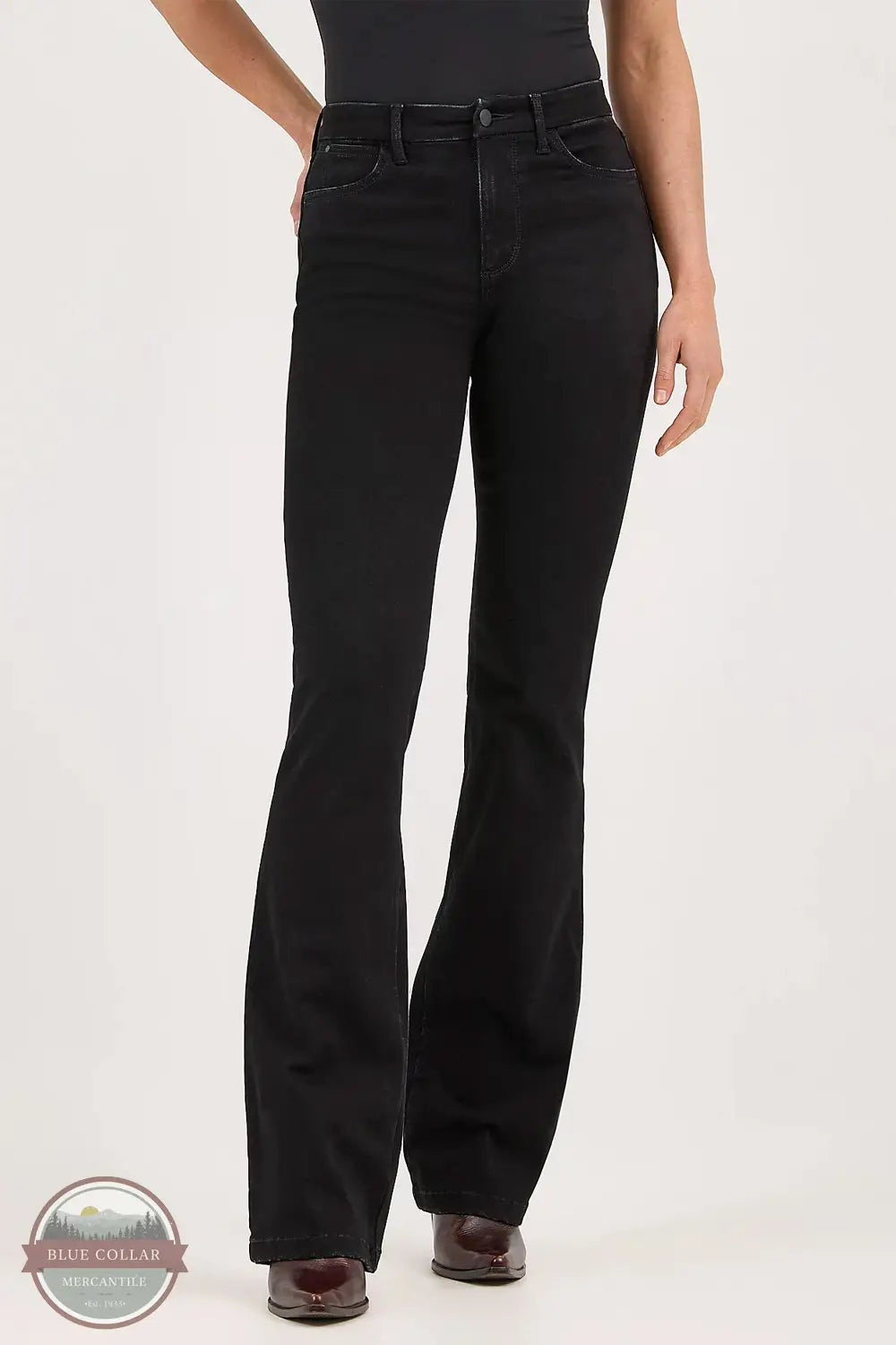 Wrangler 112371949 Bespoke Black Bootcut Jean, front