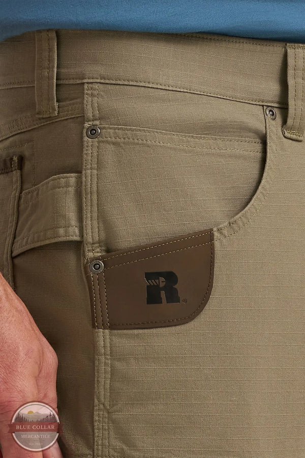 Wrangler 112374647 Riggs Workwear Performance Ranger Cargo Pant in Bark Tan front pocket detail