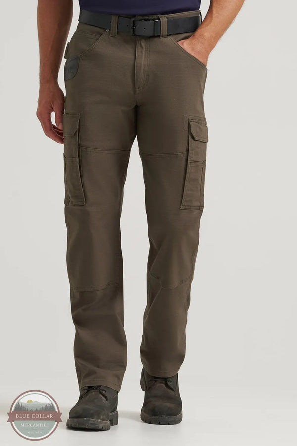 Wrangler 112374649 Riggs Workwear Performance Ranger Cargo Pant in Loden Green front view