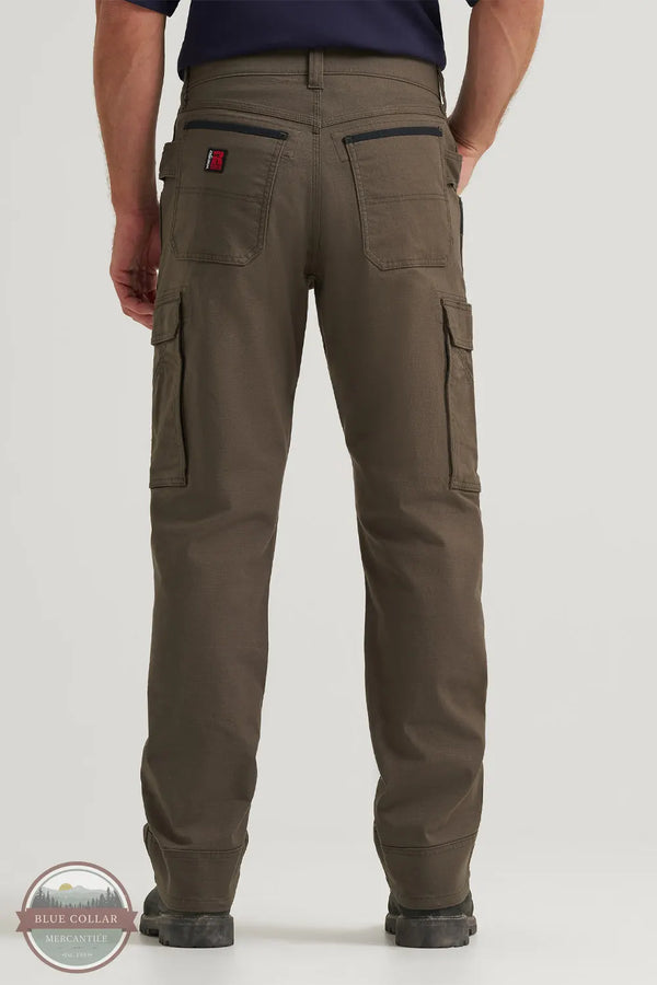 Wrangler 112374649 Riggs Workwear Performance Ranger Cargo Pant in Loden Green rear view
