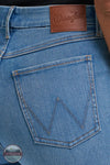 Wrangler 112374972 Bespoke High Rise Trouser Jeans in Light Wash, rear pocket