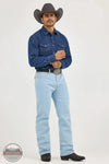 Wrangler 13MAFGH Cowboy Cut Original Fit Active Flex Jean in Light Wash, front