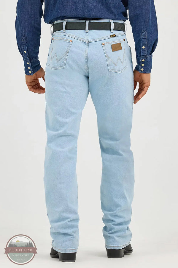 Wrangler 13MAFGH Cowboy Cut Original Fit Active Flex Jean in Light Wash, rear