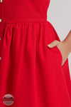 112379499 Americana Corset Snap Dress | Wrangler pocket detail view