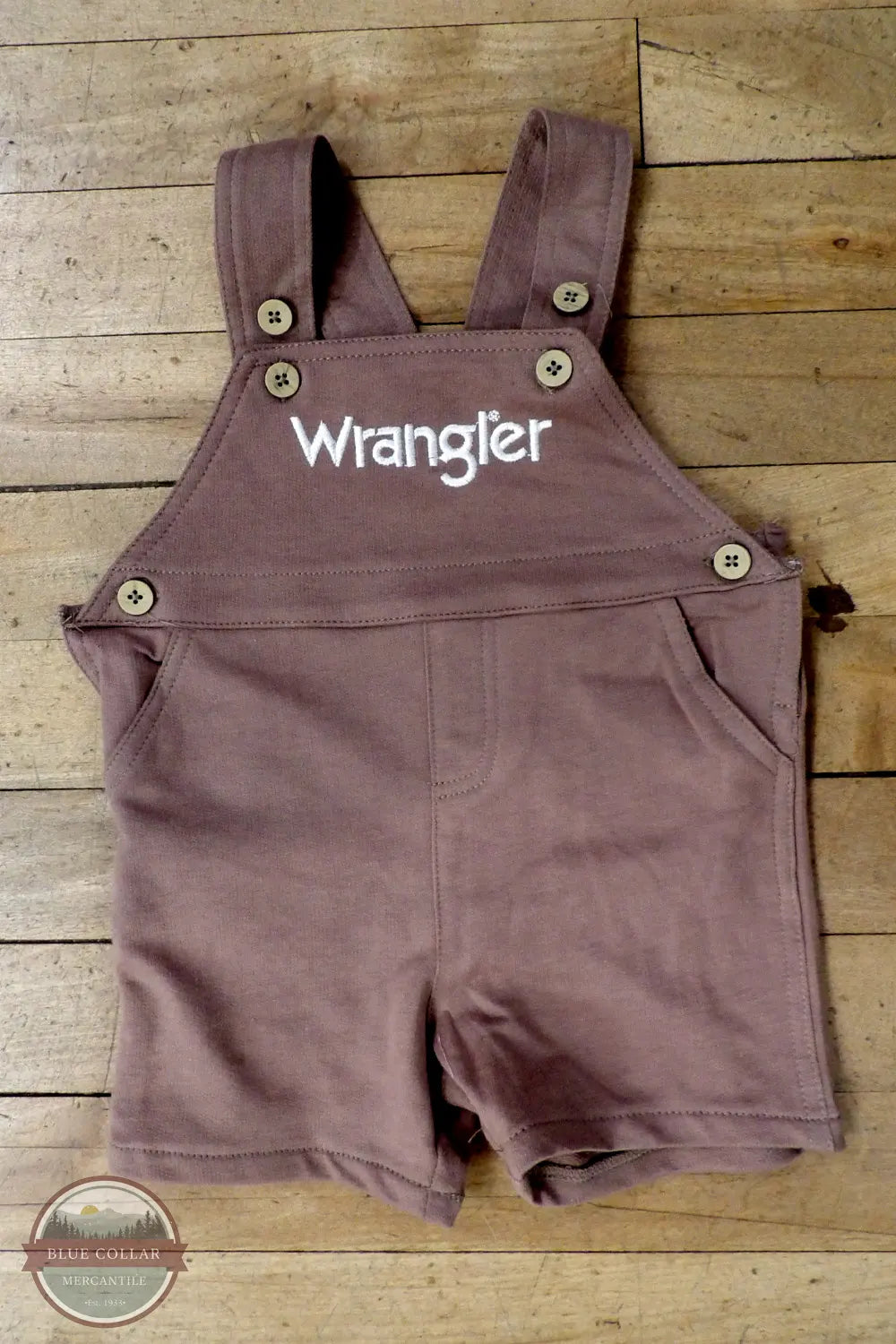 Wrangler PW2100002 Wrangler Infant Boys Cowboy Shortall Set shortall bib only shown