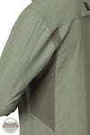 Wrangler NSB89DV Wrangler ATG™ Men's Mix Material Long Sleeve Shirt in Dusty Olive Green side under arm panel view