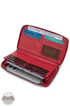 Wrangler WG174-W006 Southwestern Knitted Wallet Wristlet in burgundy, inside