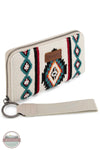 Wrangler WG174-W006 Southwestern Knitted Wallet Wristlet in beige, front