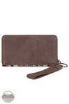 Wrangler WG174-W006 Southwestern Knitted Wallet Wristlet in coffee, rear