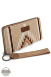 Wrangler WG174-W006 Southwestern Knitted Wallet Wristlet in khaki, front