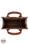 Wrangler WG2209-8120S Aztec Pattern Print Crossbody Tote in tan, inside
