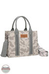 Wrangler WG286-8120S Wrangler Camo Print Concealed Carry Crossbody Tote in grey, front