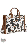 Wrangler WG288-8119 Carry-All Large Animal Print Work Tote in cow brown, front