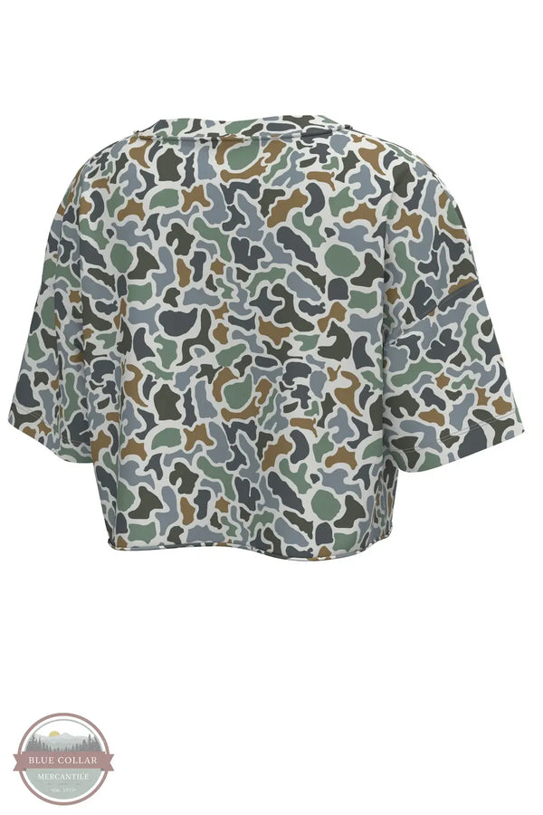Local Girl L5011000 Youth Boxy Camo Crop T-Shirt LCB back view