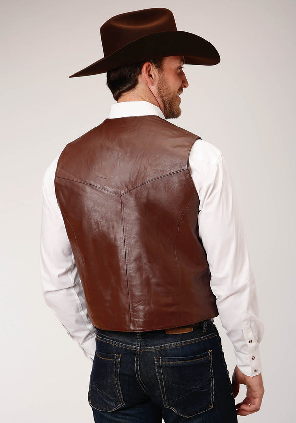 Roper 02-075-0520-0501 BR Brown Lamb Nappa Leather Vest