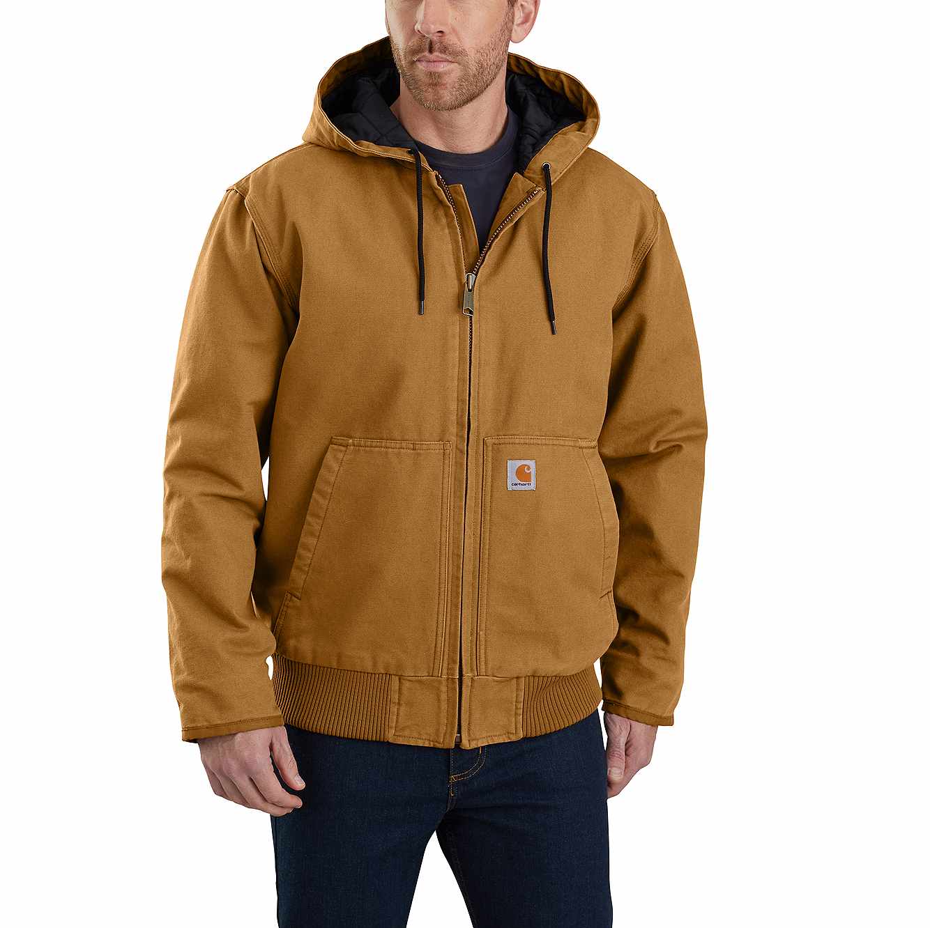 Carhartt 104050-BRN Washed Duck Insulated Active Jacket