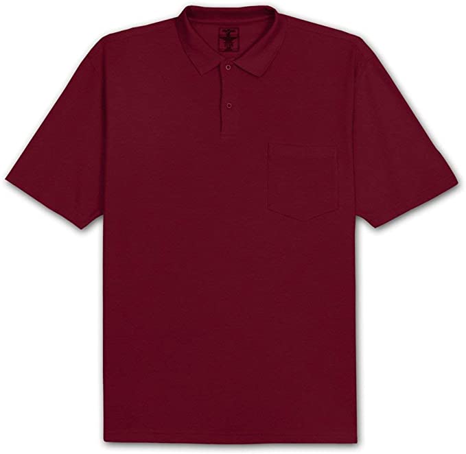 Foxfire 421 Solid Pocket Pique Polo Shirt, Big & Tall burgundy