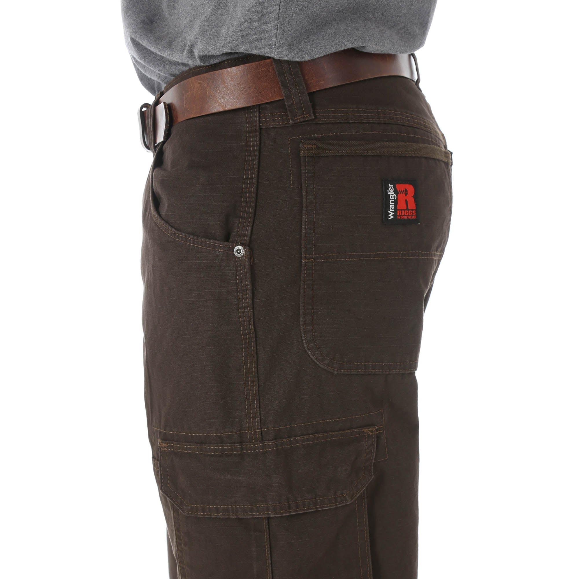 Wrangler 3W060DB Riggs Workwear Ripstop Ranger Pants in Dark Brown