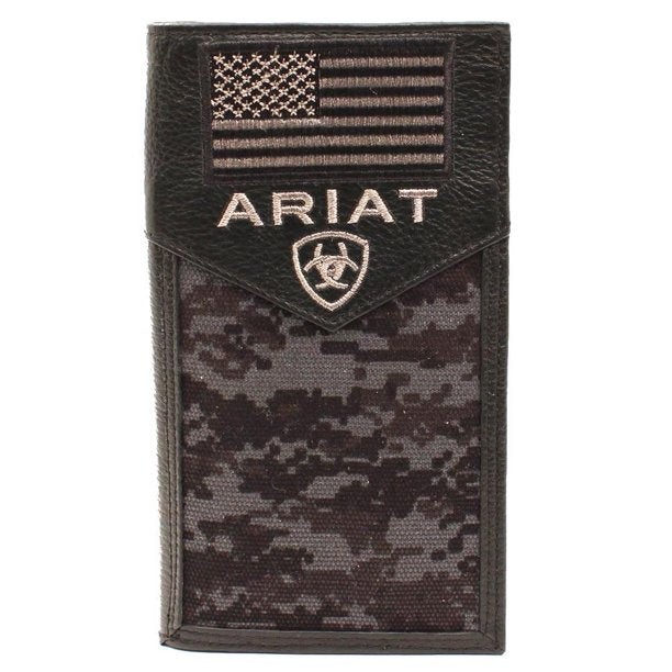 Rodeo Flag Patch Black Rodeo Wallet by Ariat A3536401