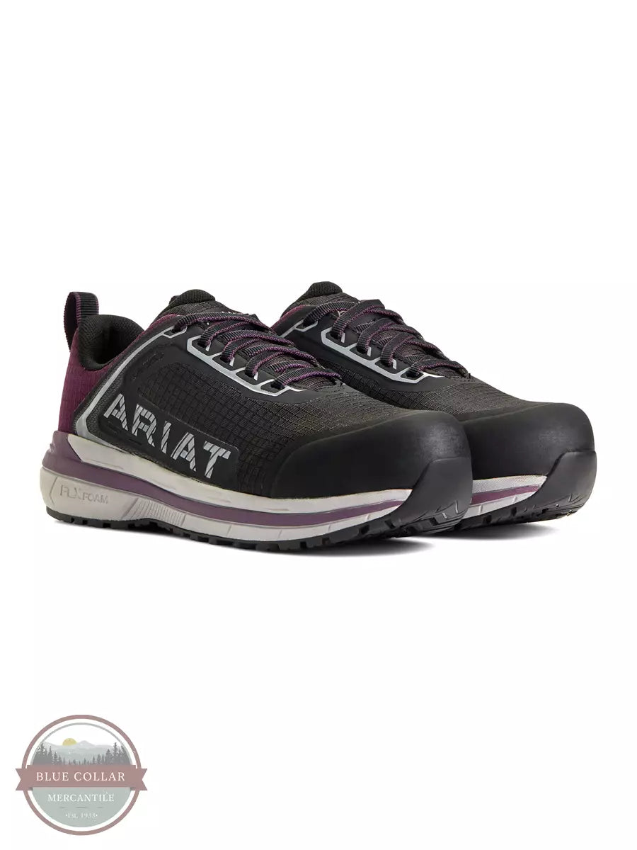 Ariat 10040323 Outpace Composite Toe Safety Shoe in Shadow Purple Pair Profile View