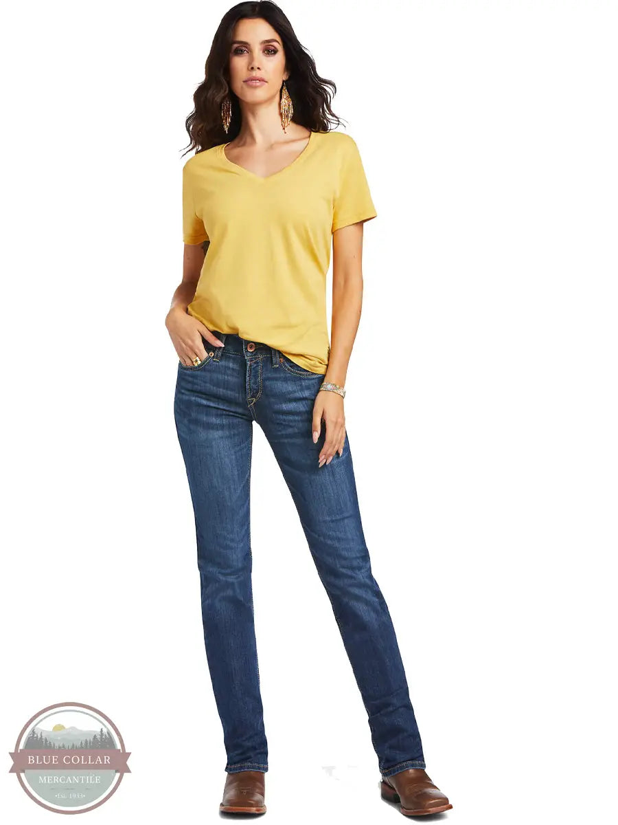 Ariat 10040801 REAL Perfect Rise Nadia Straight Jeans full   model