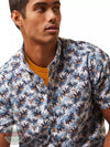Ariat 10043706 Short Sleeve Shirt with a Palm Fronds Print front Detail View