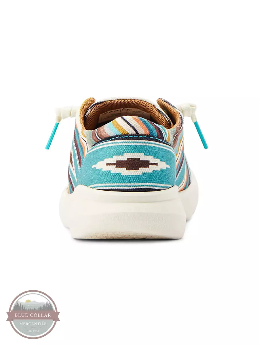 Ariat 10044590 Hilo Moccasins in Turquoise Serape Heel View