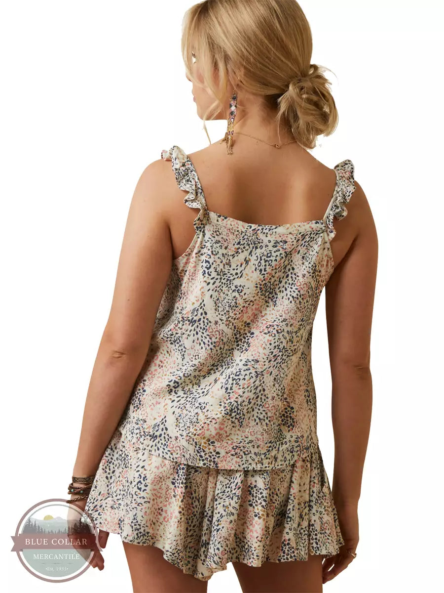 Ariat 10044999 Sweet Spring Sleeveless Top in a Leopard Print Back View