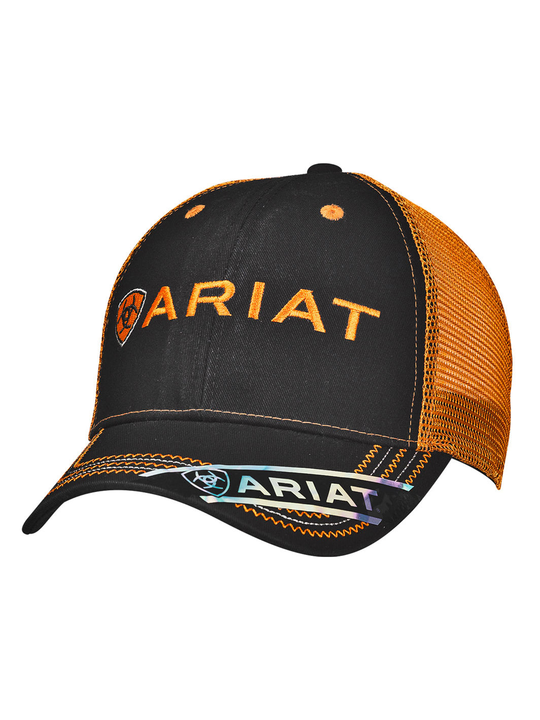 Ariat 15160276 Black and Orange Cap Front View