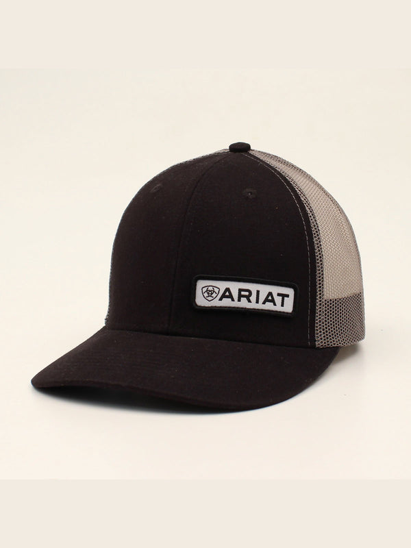 Ariat A300000501 Black Cap with White Logo Front View