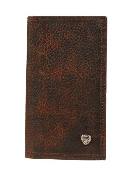 Ariat A35118282 Performance Work Rodeo Wallet / Checkbook in Brown Front View