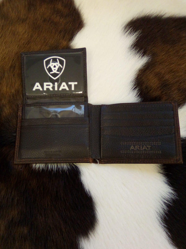Ariat A3550202 Center Bump Shield Bi-Fold Wallet Flip View