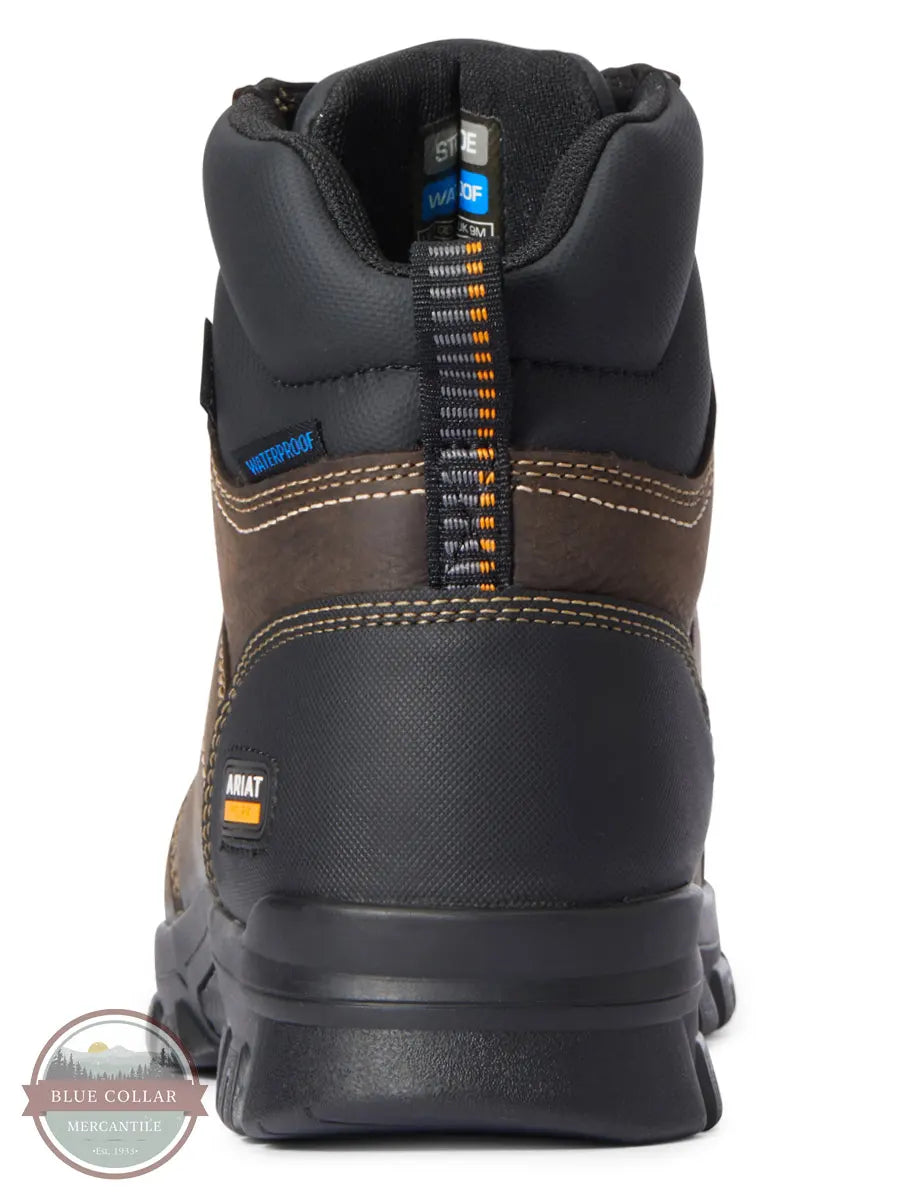 Ariat 10034673 Treadfast 6 Inch Waterproof Steel Toe Work Boot heel