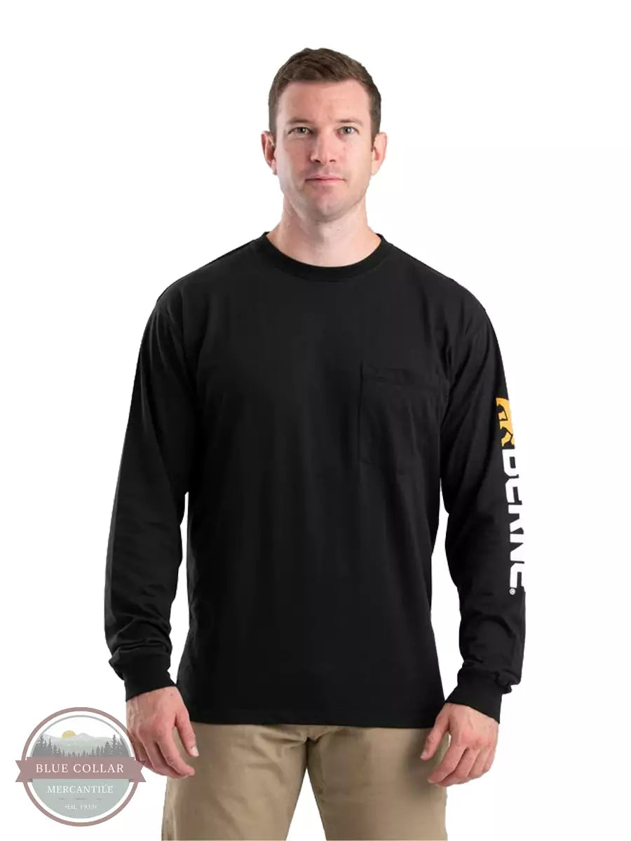 Berne BSM14 Signature Long Sleeve Performance T-Shirt Black Front View