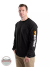 Berne BSM14 Signature Long Sleeve Performance T-Shirt Black Profile View