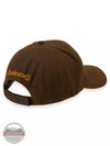 Browning 308412881 Dura-Wax Solid Color Cap with 3D Buckmark in Brown Back View