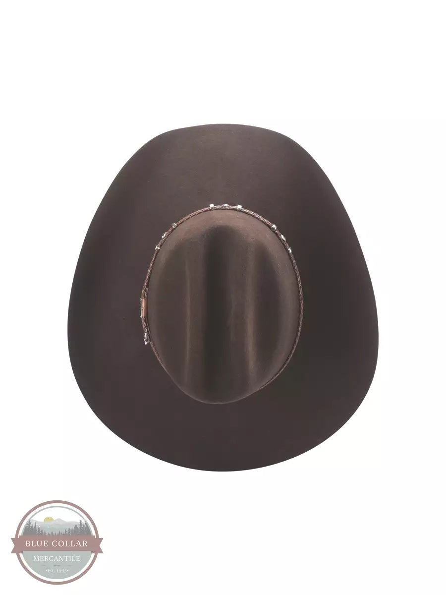 Bullhide 0805 Gholson 4X Premium Wool Western Hat Chocolate Top View