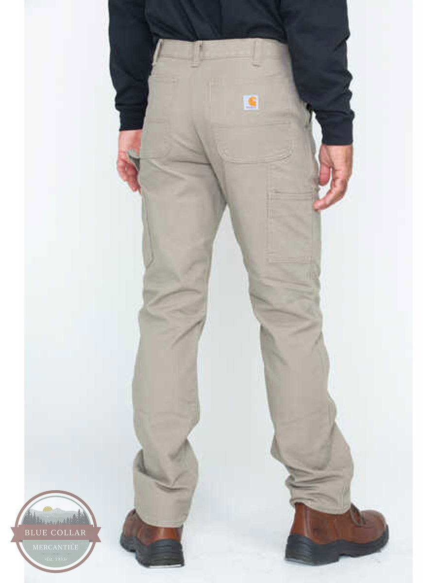 Carhartt 103279 Rugged Flex Relaxed Fit Duck Utility Work Pants in Desert Back View