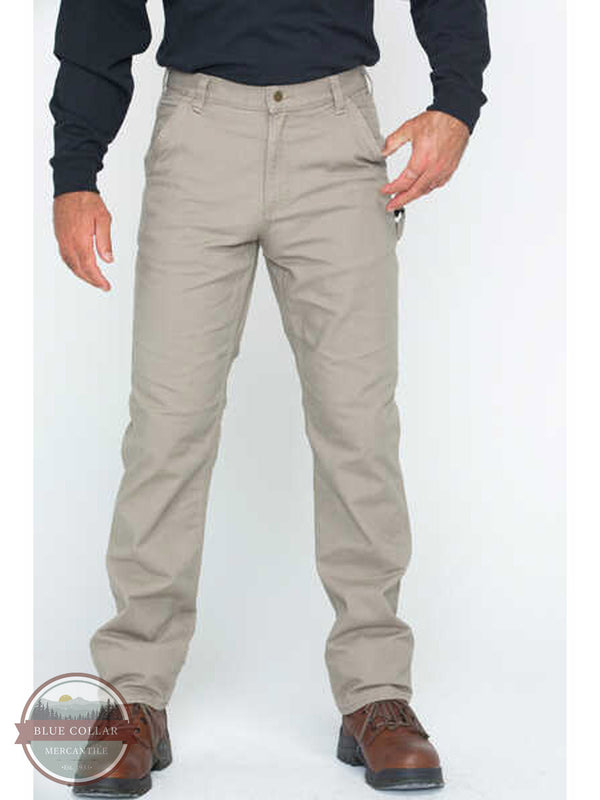 Carhartt 103279 Rugged Flex Relaxed Fit Duck Utility Work Pants in Desert Front View