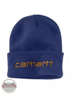 Carhartt 104068 Knit Insulated Logo Graphic Cuffed Beanie Blue Front View
