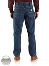 Carhartt 104942 Relaxed Fit Flannel Lined 5 Pocket Jeans in Canal Back View