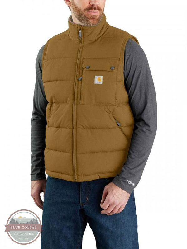 Carhartt 105475 Montana Loose Fit Insulated Vest Oak Brown Front View