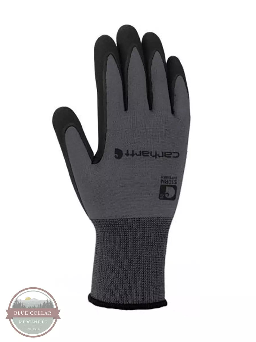 Carhartt A690/GN0690-M GRY Thermal WB Nitrile Gloves in Gray Top View