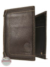 Carhartt B0000209-201 Nubuck Pebble Tri-fold Wallet in Brown Front View