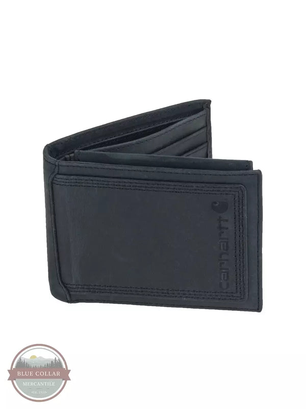 Carhartt B0000212-001 Detroit Passcase Bi-Fold Wallet in Black Front View
