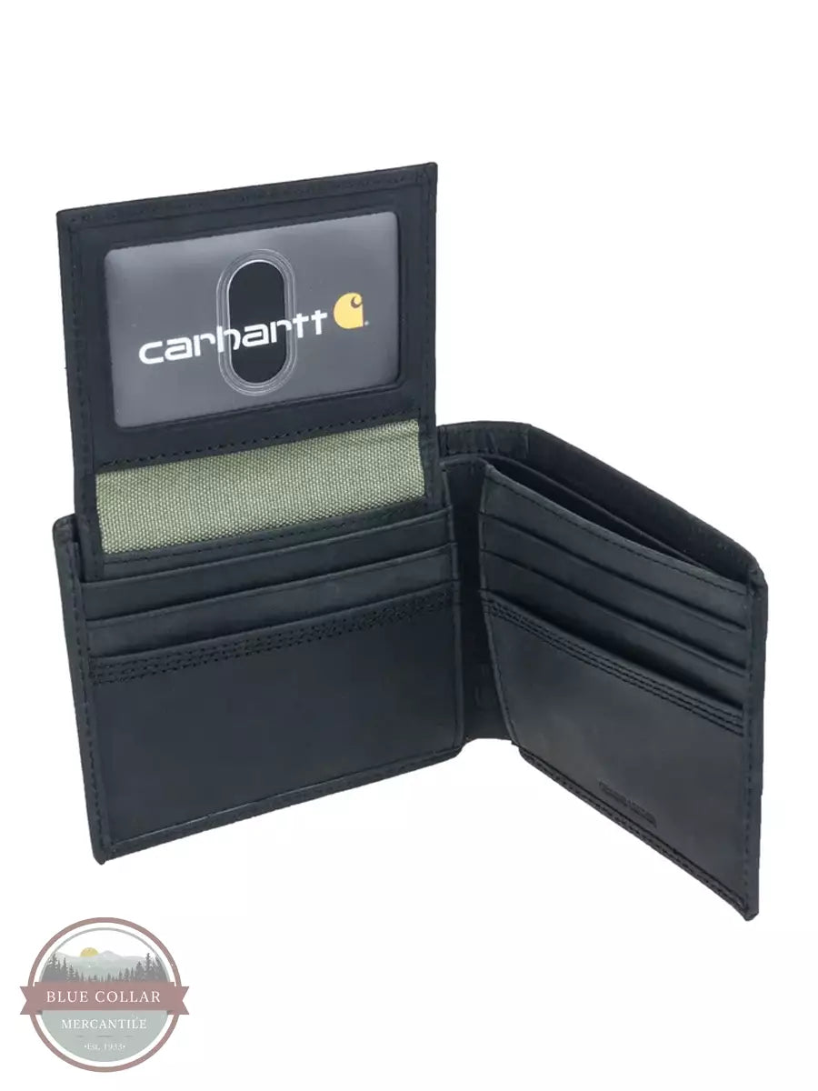 Carhartt B0000212-001 Detroit Passcase Bi-Fold Wallet in Black Inside View