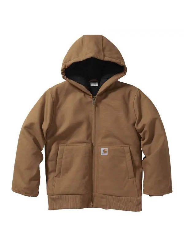 Carhartt CP8545-D15 Kids' Flannel Quilt Lined Active Jacket Front View