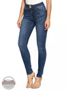 C'EST TOI CTB668 Mid Rise 2 Button Push Up Skinny Jeans Front View