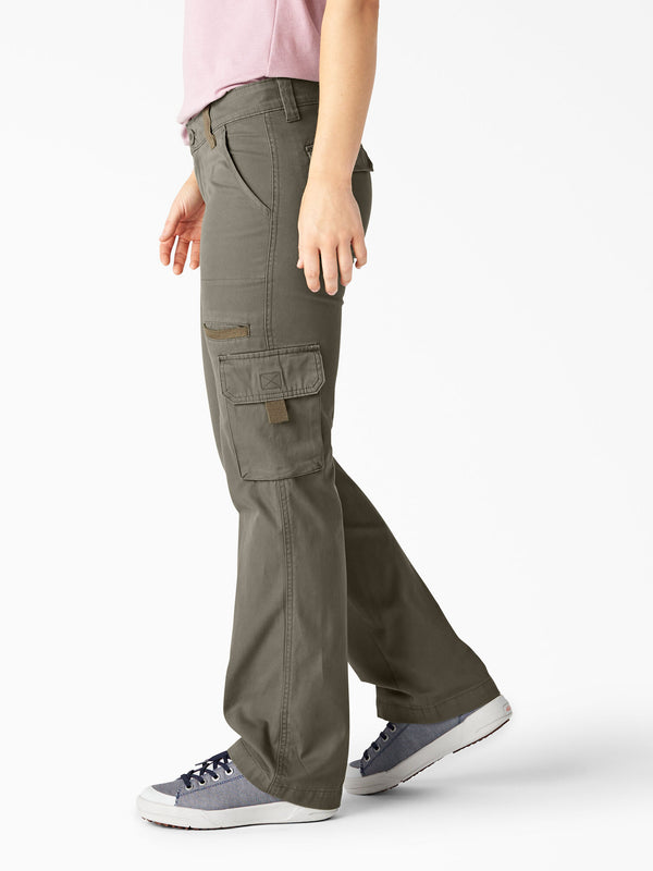 Dickies FP777RGE Relaxed Fit Cargo Pants in Leaf Green Side View 2